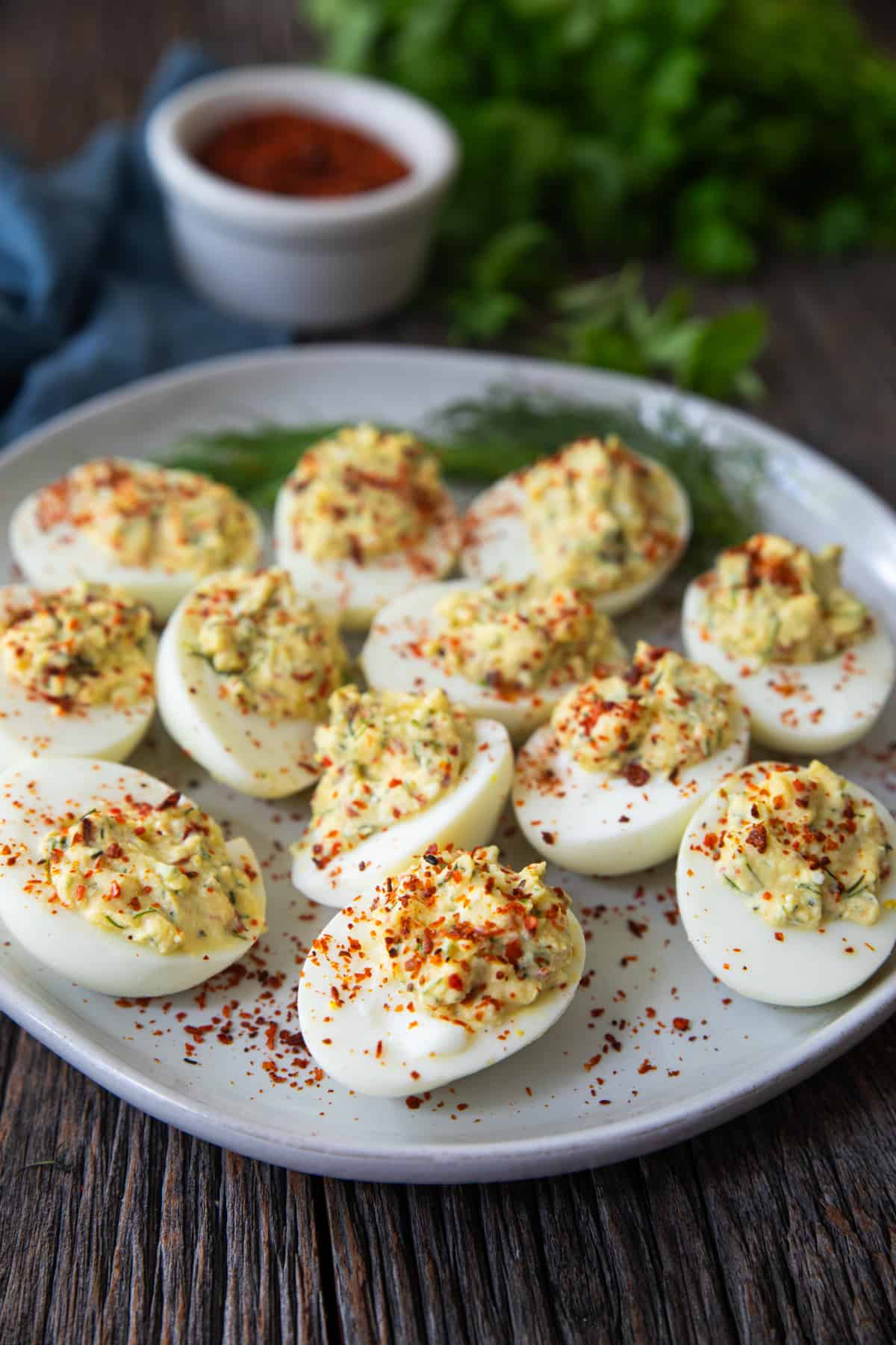 Sundried Tomato and Feta Deviled Eggs